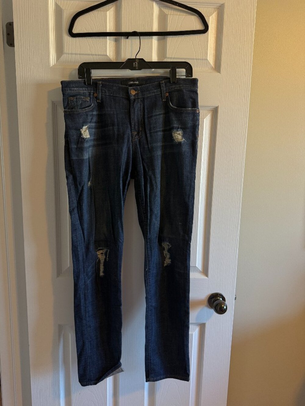 J Brand Aidan Distressed Boyfriend Jeans Dark Wash 28